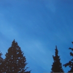 Sininen Hetki (2). 80 x 220 cm Oil acrylic and ink on canvas. 2008