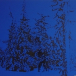 Ilta Tunturilla 100 x 50 cm Oil acrylic and ink on canvas. 2007