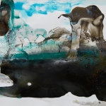 Wilderness in Paint #38 21 x 30 cm Acrylic, ink, oil on paper. 2015