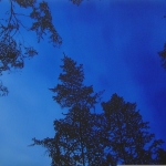 Ilta Tammiossa 90 x 61 cm Oil, acrylic & ink on canvas. 2005